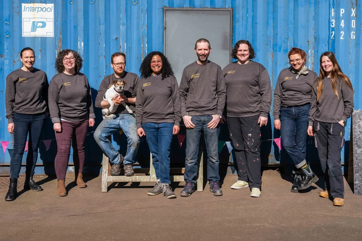 edinburgh-open-workshop-text-slider-3 Group of Edinburgh Open Workshop staff smiling