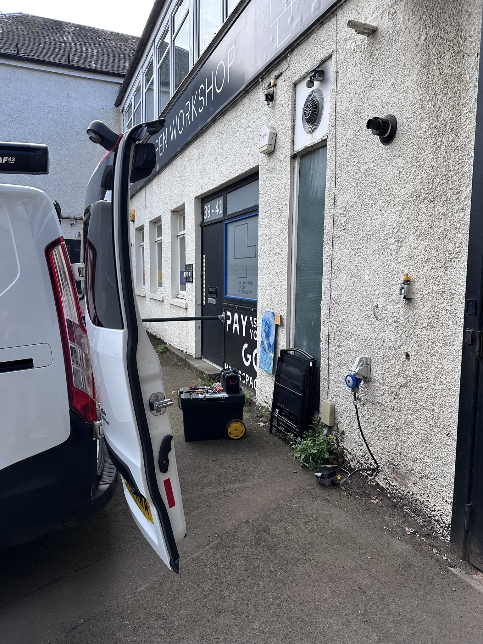 Campervan Build in outdoor fabrication bay