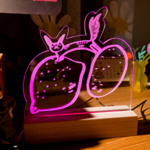Laser Etched Neon Style Acrylic Lamp