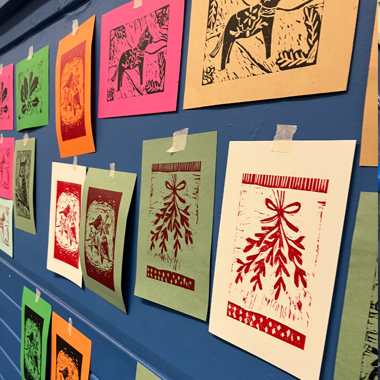 Festive Lino Cutting
