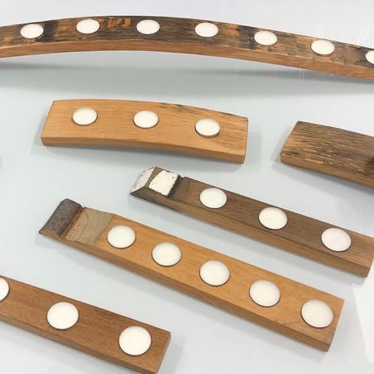 Oak Barrel Tea Light Holder