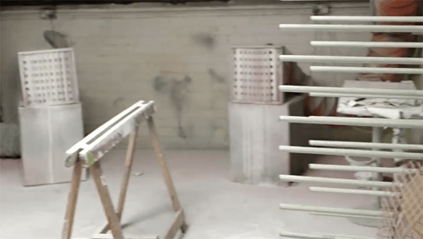 print-bay-poster-image-2 Paint covered spray paint booth area